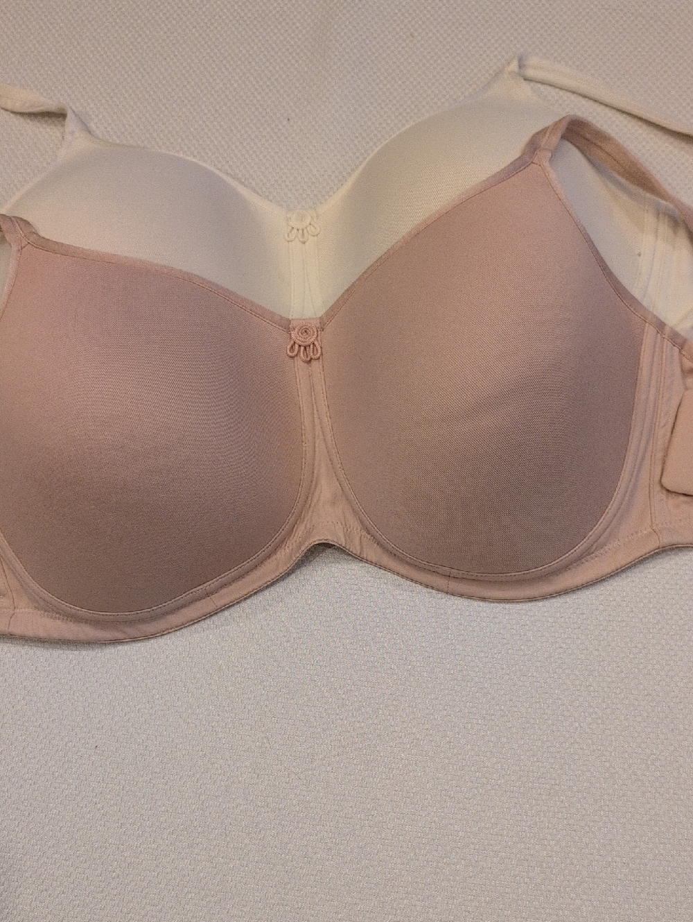 Amoena Mastectomy Light Pink and Cream Full Coverage T-Shirt Bras
